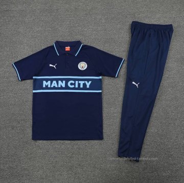 Conjunto Polo del Manchester City 2022-2023 Azul Marino
