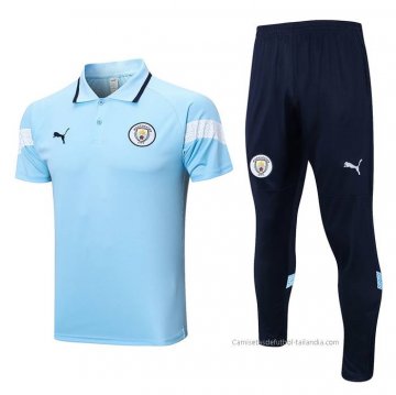 Conjunto Polo del Manchester City 2022-2023 Azul Conjunto Polo del Manchester City 2022-2023 Azul