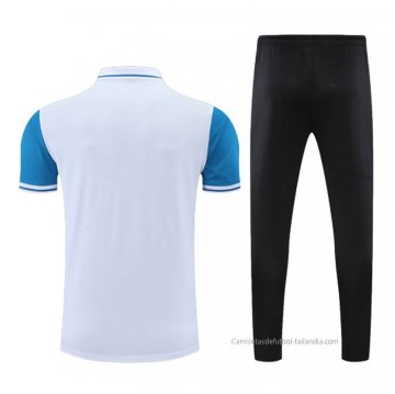 Conjunto Polo del Manchester City 2022-2023 Azul y Blanco