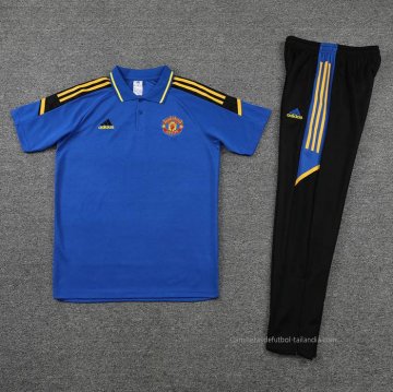 Conjunto Polo del Manchester United 2022-2023 Azul