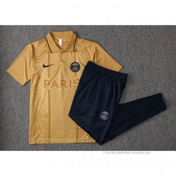 Conjunto Polo del Paris Saint-Germain 2021-2022 Oro