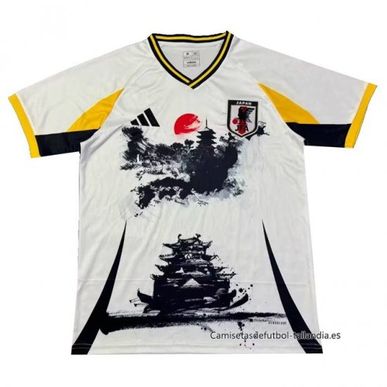 Tailandia Camiseta Japon Special 2024-2025 Blanco Amarillo - Haga un click en la imagen para cerrar