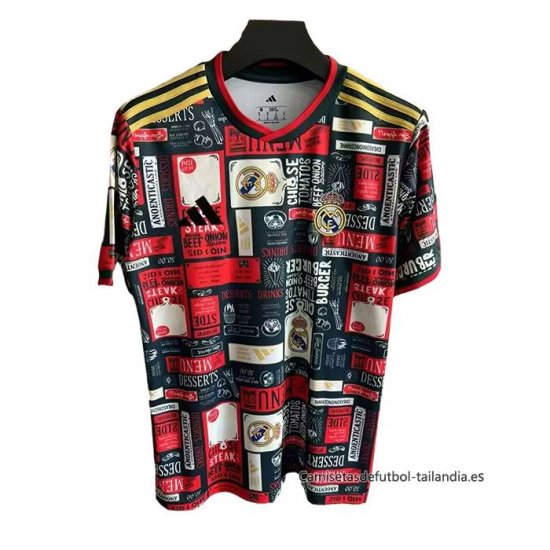 Tailandia Camiseta Real Madrid Special 2025-2026 Negro Rojo - Haga un click en la imagen para cerrar
