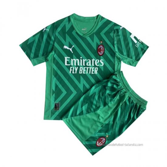 Camiseta AC Milan Portero Nino 2023-2024 Verde - Haga un click en la imagen para cerrar