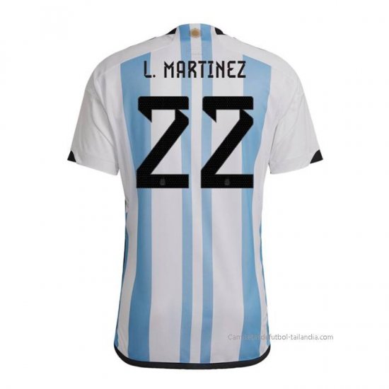 1ª Camiseta Argentina Jugador L.Martinez 2022 - Haga un click en la imagen para cerrar