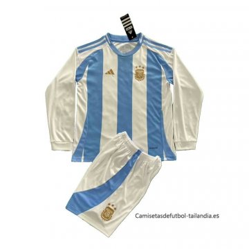 1ª Camiseta Argentina Manga Larga Nino 2024 1ª Camiseta Argentina Manga Larga Nino 2024