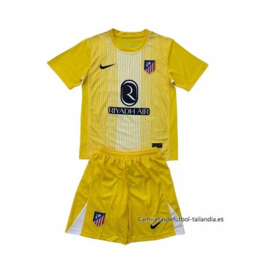 Camiseta Atletico Madrid Portero Nino 2025-2026 Amarillo