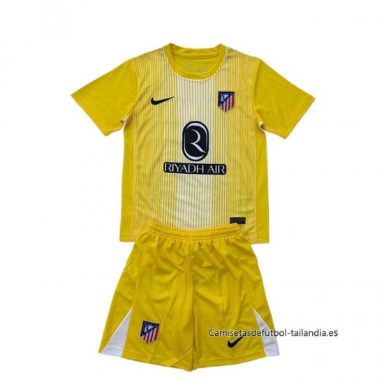 Camiseta Atletico Madrid Portero Nino 2025-2026 Amarillo - Haga un click en la imagen para cerrar