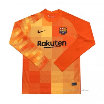Camiseta Barcelona Portero Manga Larga 2021-2022 Naranja Camiseta Barcelona Portero Manga Larga 2021-2022 Naranja
