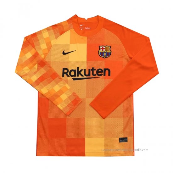 Camiseta Barcelona Portero Manga Larga 2021-2022 Naranja - Haga un click en la imagen para cerrar