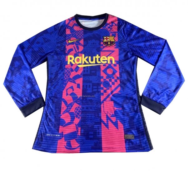 3ª Camiseta Barcelona Manga Larga 2021-2022 - Haga un click en la imagen para cerrar
