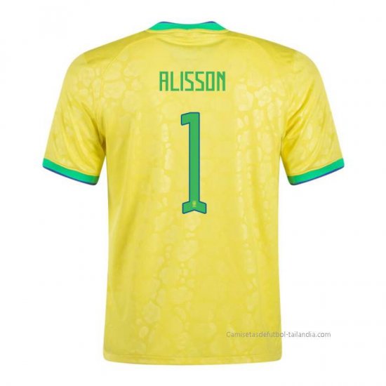 1ª Camiseta Brasil Jugador Alisson 2022 - Haga un click en la imagen para cerrar