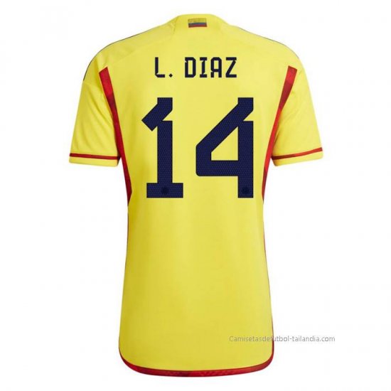 1ª Camiseta Colombia Jugador L.Diaz 2022 - Haga un click en la imagen para cerrar