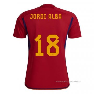 1ª Camiseta Espana Jugador Jordi Alba 2022 1ª Camiseta Espana Jugador Jordi Alba 2022
