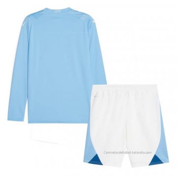1ª Camiseta Manchester City Manga Larga Nino 2023-2024