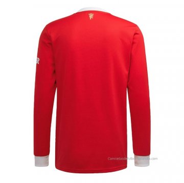 Camiseta 1ª Manchester United Manga Larga 2021-2022