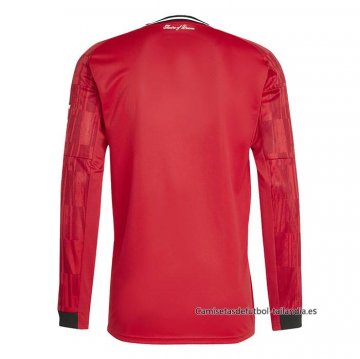 1ª Camiseta Manchester United Manga Larga 2025-2026