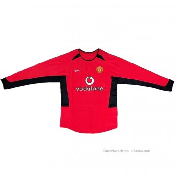 1ª Camiseta Manchester United Manga Larga Retro 2003 1ª Camiseta Manchester United Manga Larga Retro 2003