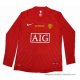 1ª Camiseta Manchester United Manga Larga Retro 2007-2008