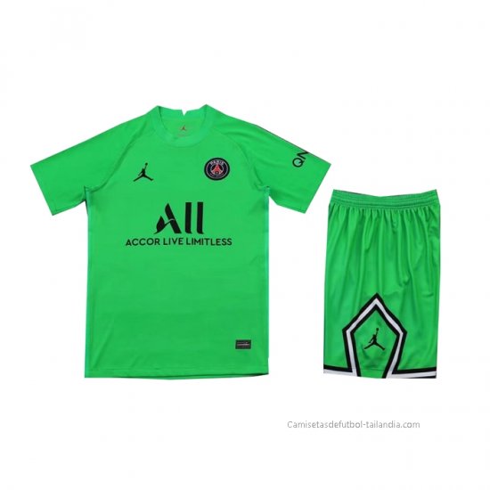 Camiseta Paris Saint-Germain Portero Nino 2021-2022 Verde - Haga un click en la imagen para cerrar