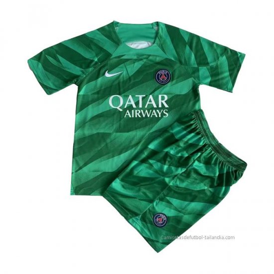 Camiseta Paris Saint-Germain Portero Nino 2023-2024 Verde - Haga un click en la imagen para cerrar