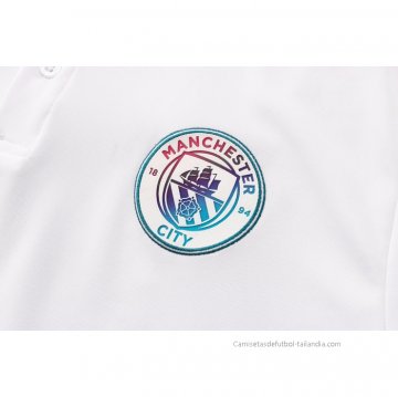 Camiseta Polo del Manchester City 2021-2022 Blanco