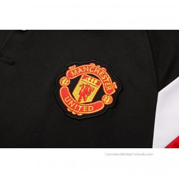 Camiseta Polo del Manchester United 2021-2022 Negro