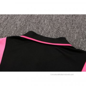 Camiseta Polo del Paris Saint-Germain 2021-2022 Negro y Rosa