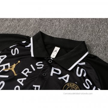 Camiseta Polo del Paris Saint-Germain Jordan 2021-2022 Negro