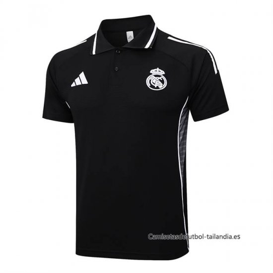 Camiseta Polo del Real Madrid 2025-2026 Negro - Haga un click en la imagen para cerrar