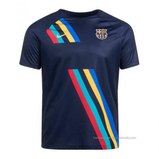 Camiseta Pre Partido del Barcelona 2022 Azul - Haga un click en la imagen para cerrar