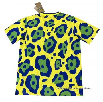 Camiseta Pre Partido del Brasil 2024 Amarillo Verde