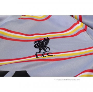 Camiseta Pre Partido del Liverpool 2022 Gris