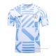 Camiseta Pre Partido del Manchester City 2022 Azul y Blanco