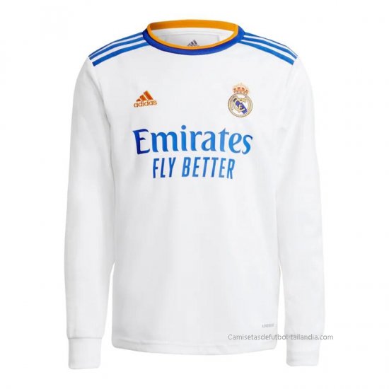 1ª Camiseta Real Madrid Manga Larga 2021-2022 - Haga un click en la imagen para cerrar