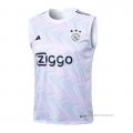Camiseta de Entrenamiento Ajax Sin Mangas 2023-2024 Blanco