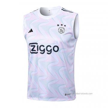 Camiseta de Entrenamiento Ajax Sin Mangas 2023-2024 Blanco Camiseta de Entrenamiento Ajax Sin Mangas 2023-2024 Blanco