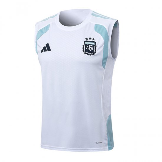 Camiseta de Entrenamiento Argentina Sin Mangas 2025-2026 Blanco - Haga un click en la imagen para cerrar