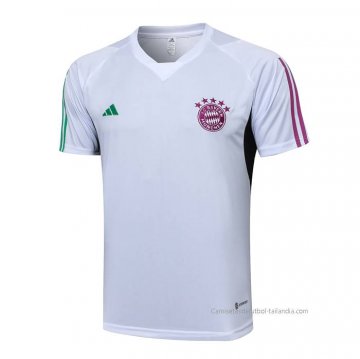 Camiseta de Entrenamiento Bayern Munich 2023-2024 Blanco Camiseta de Entrenamiento Bayern Munich 2023-2024 Blanco