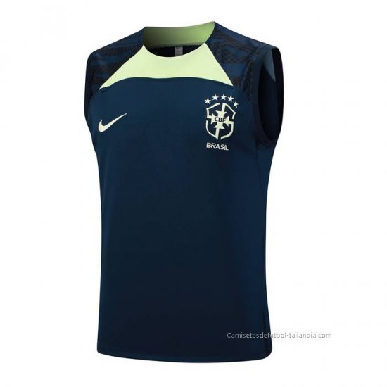 Camiseta de Entrenamiento Brasil Sin Mangas 2023-2024 Azul - Haga un click en la imagen para cerrar