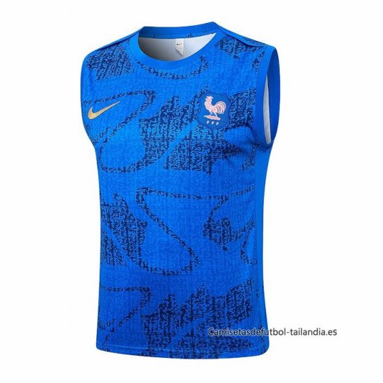 Camiseta de Entrenamiento Francia Sin Mangas 2025-2026 Azul - Haga un click en la imagen para cerrar