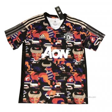 Camiseta de Entrenamiento Manchester United 2021 Naranja Camiseta de Entrenamiento Manchester United 2021 Naranja