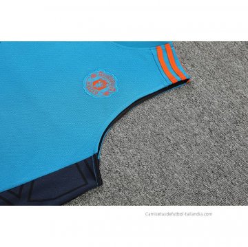 Camiseta de Entrenamiento Manchester United Sin Mangas 2022-2023 Azul