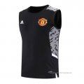 Camiseta de Entrenamiento Manchester United Sin Mangas 2022-2023 Negro