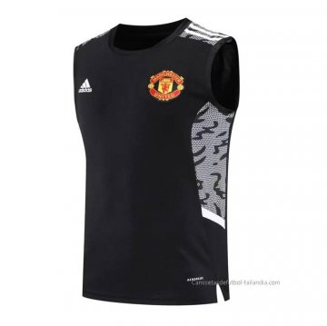 Camiseta de Entrenamiento Manchester United Sin Mangas 2022-2023 Negro Camiseta de Entrenamiento Manchester United Sin Mangas 2022-2023 Negro