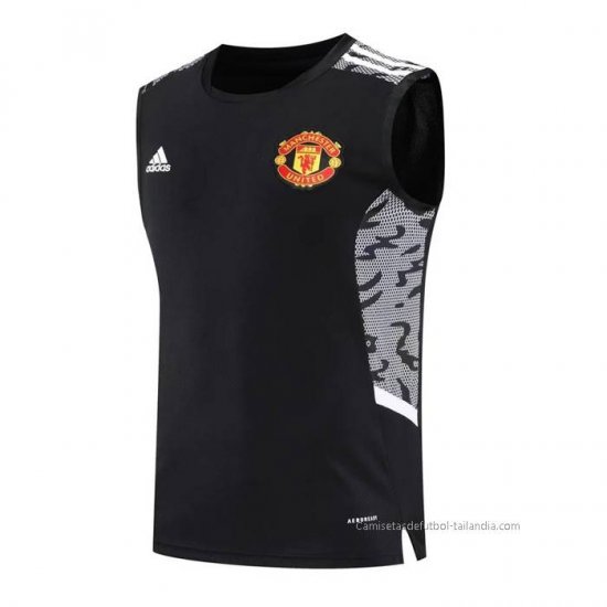 Camiseta de Entrenamiento Manchester United Sin Mangas 2022-2023 Negro - Haga un click en la imagen para cerrar