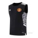 Camiseta de Entrenamiento Manchester United Sin Mangas 2022-2023 Negro