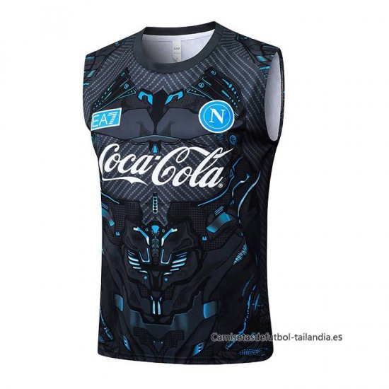 Camiseta de Entrenamiento Napoli Sin Mangas 2025-2026 Negro - Haga un click en la imagen para cerrar