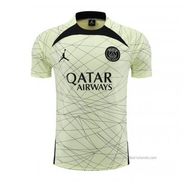 Camiseta de Entrenamiento Paris Saint-Germain Jordan 2023-2024 Amarillo Camiseta de Entrenamiento Paris Saint-Germain Jordan 2023-2024 Amarillo