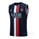 Camiseta de Entrenamiento Paris Saint-Germain Jordan Sin Mangas 2023-2024 Azul